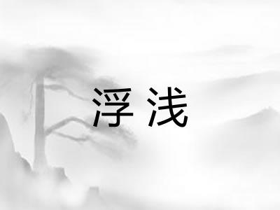 浮浅