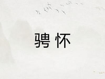 骋怀