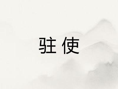 驻使