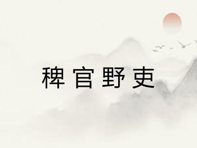 稗官野吏