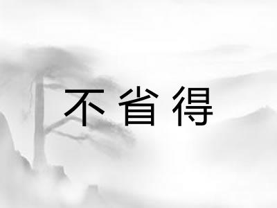 不省得