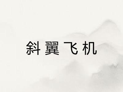 斜翼飞机