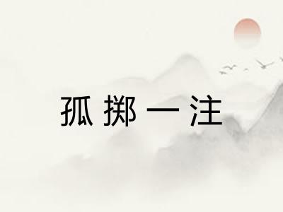 孤掷一注