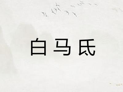 白马氐
