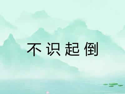不识起倒