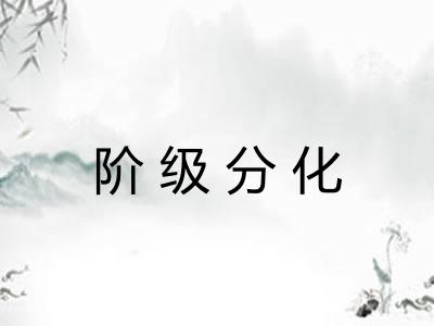 阶级分化