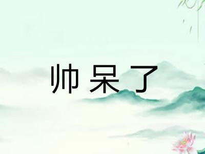 帅呆了