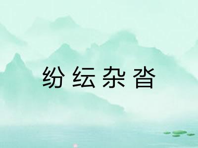 纷纭杂沓