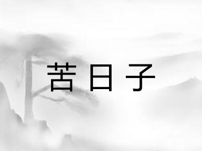 苦日子