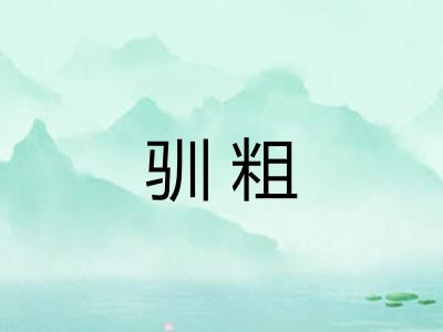 驯粗