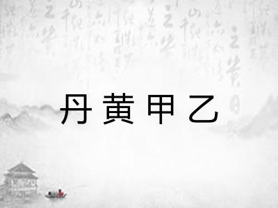 丹黄甲乙 丹黄甲乙