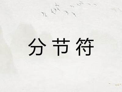分节符