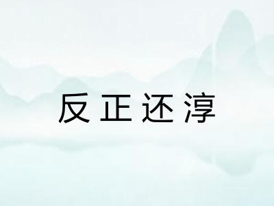 反正还淳