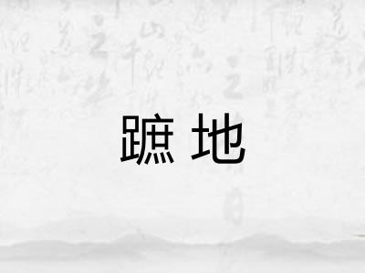 蹠地 蹠地