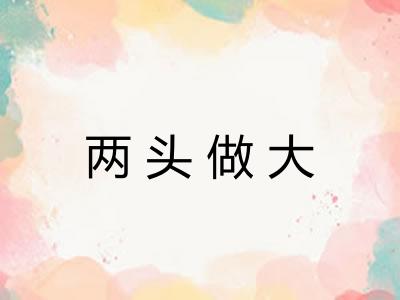 两头做大