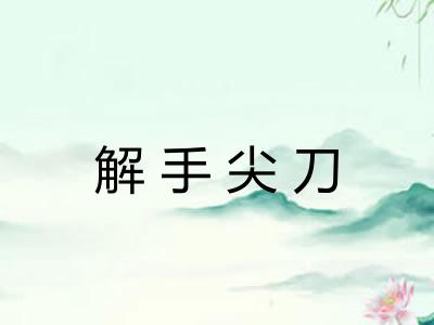 解手尖刀