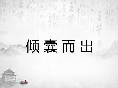 倾囊而出