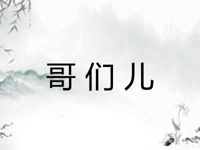哥们儿