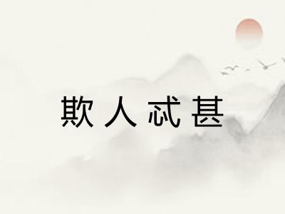 欺人忒甚