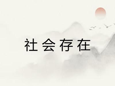 社会存在