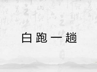 白跑一趟