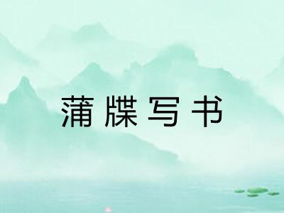 蒲牒写书