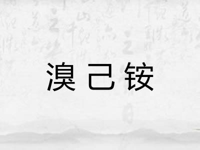 溴己铵