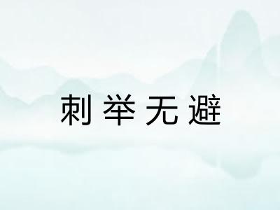 刺举无避