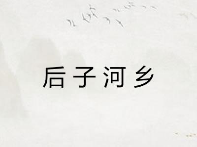 后子河乡