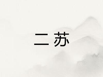 二苏
