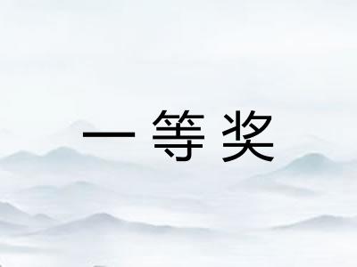 一等奖