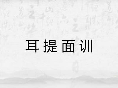 耳提面训