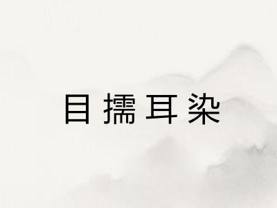 目擩耳染