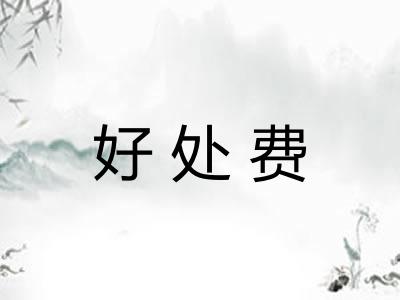 好处费