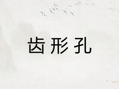 齿形孔