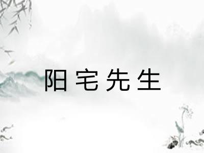 阳宅先生