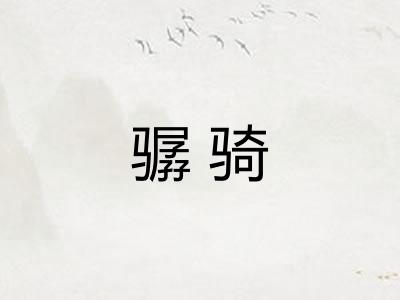骣骑