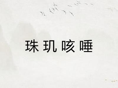 珠玑咳唾