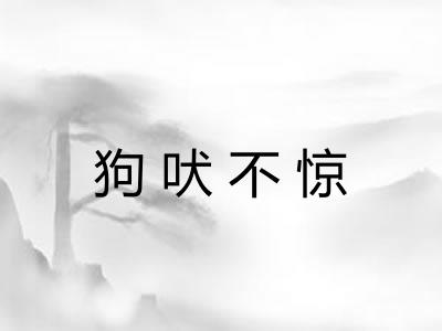 狗吠不惊 狗吠不惊