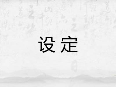 设定