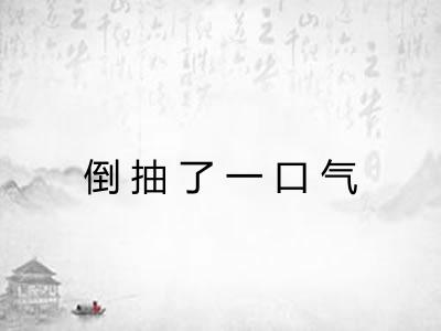 倒抽了一口气