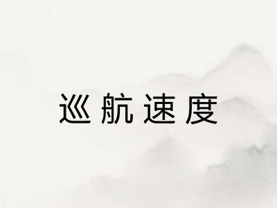 巡航速度