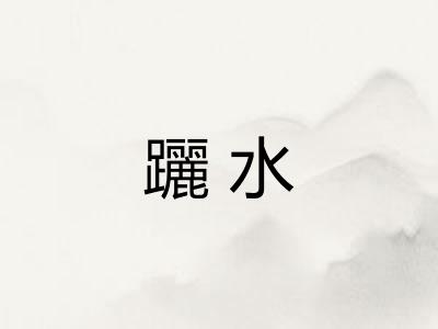 躧水