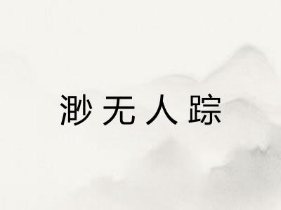 渺无人踪