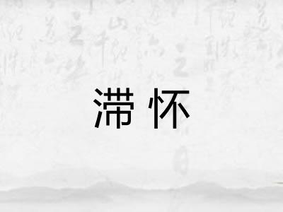 滞怀