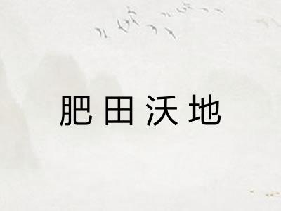 肥田沃地