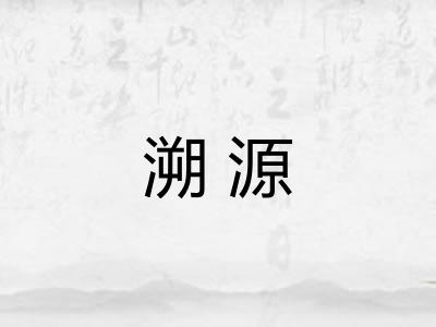 溯源