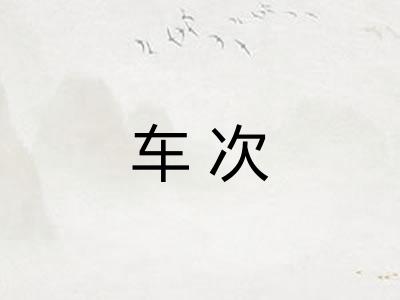 车次