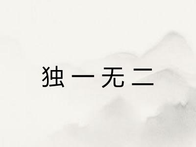 独一无二