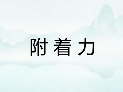 附着力 附着力